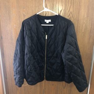 Ava and Viv Black Bomber Jacket 2x